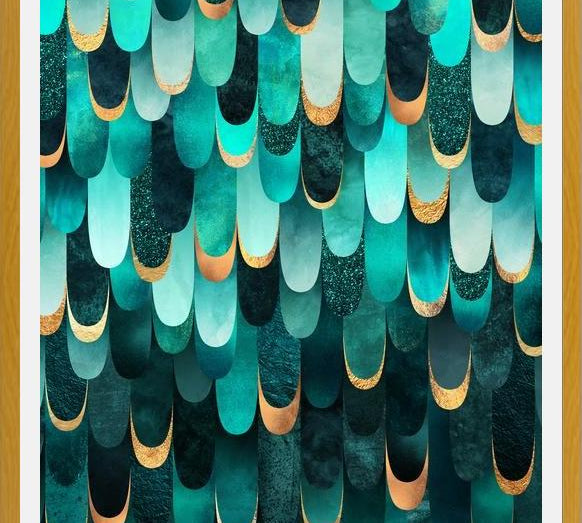Cuadro Feathered - Turquoise