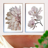 Set de Cuadros Flor Magnolia y Dalia II