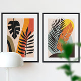 Set de Cuadros Leaves boho I y II
