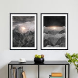 Set de Cuadros Lines in the mountains