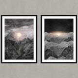 Set de Cuadros Lines in the mountains