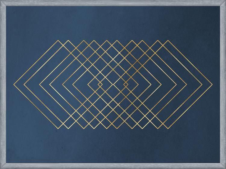 Cuadro Deep Blue & Gold