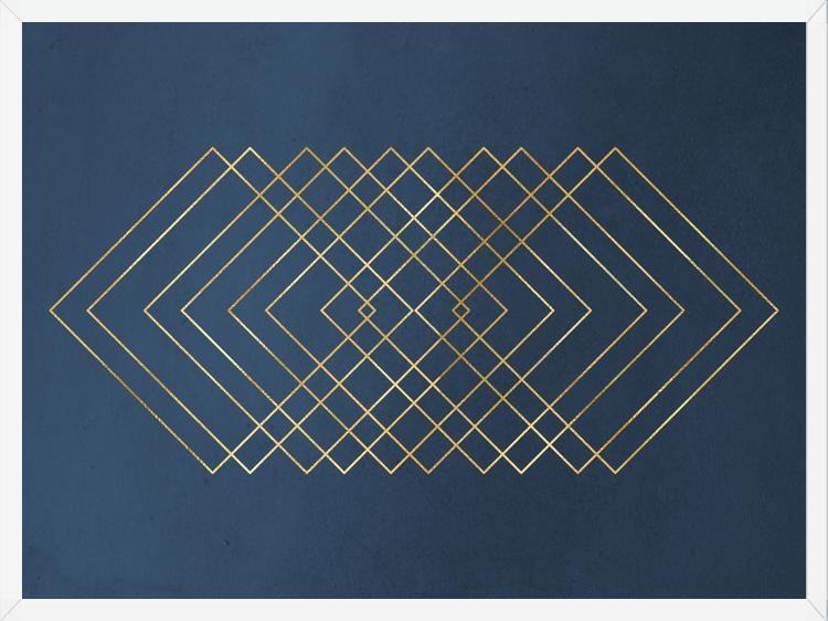 Cuadro Deep Blue & Gold