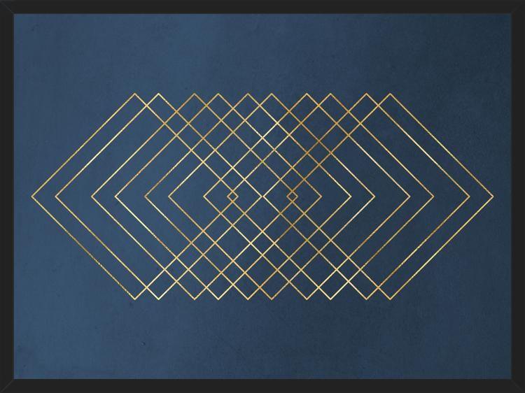 Cuadro Deep Blue & Gold