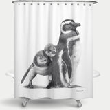 Cortina de Baño Familia Pingüinos de Humboldt