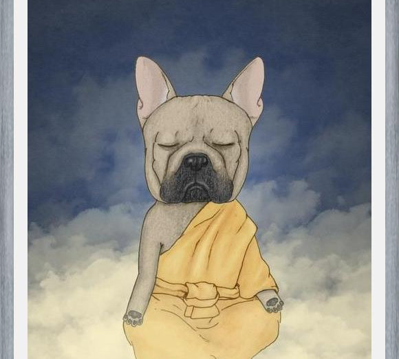 Cuadro Frenchie meditation