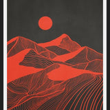 Cuadro Vintage Mountains Line Art 02