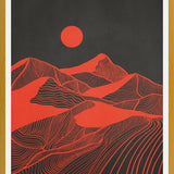 Cuadro Vintage Mountains Line Art 02
