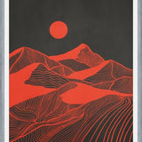 Cuadro Vintage Mountains Line Art 02