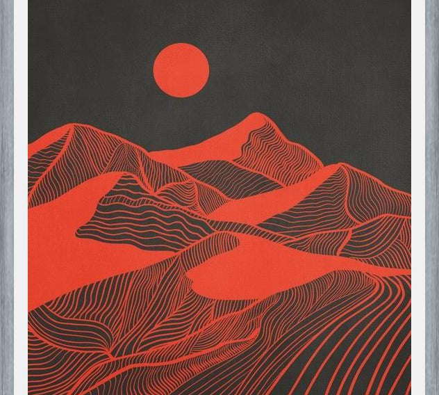 Cuadro Vintage Mountains Line Art 02
