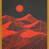 Cuadro Vintage Mountains Line Art 02