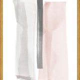 Cuadro Brushstrokes in gray and pink II