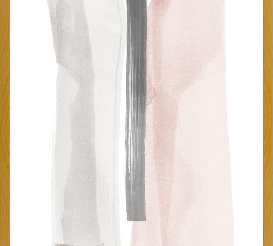 Cuadro Brushstrokes in gray and pink II