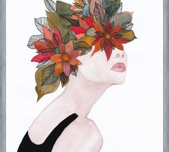 Cuadro Woman in flowers, watercolor 2