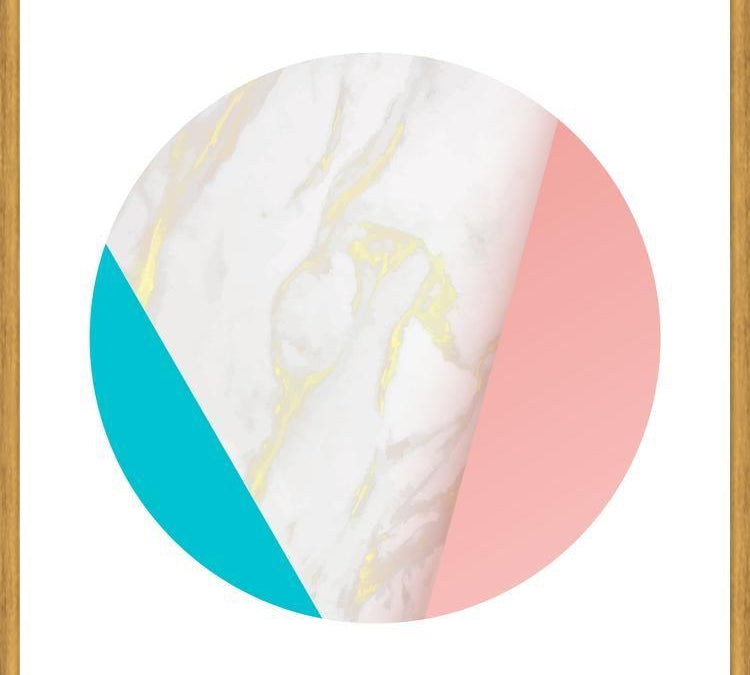Cuadro Pink Marble Circle 1