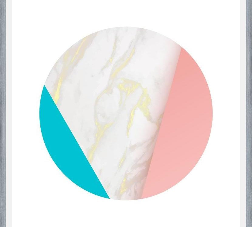 Cuadro Pink Marble Circle 1
