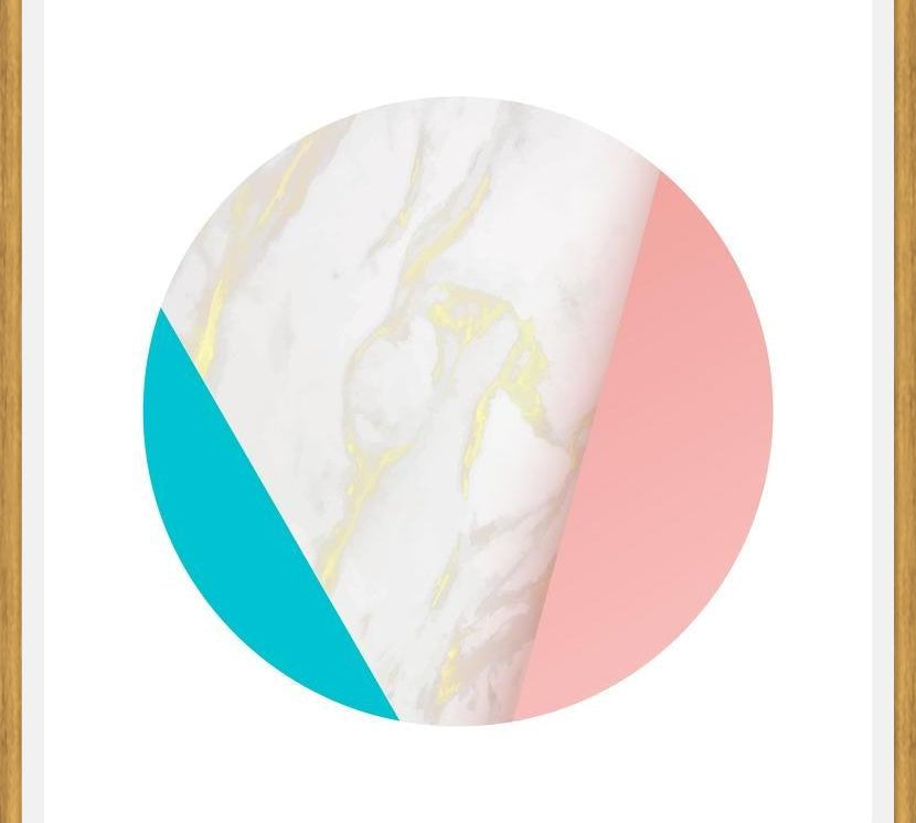 Cuadro Pink Marble Circle 1