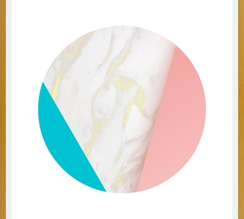 Cuadro Pink Marble Circle 1