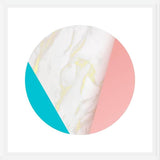 Cuadro Pink Marble Circle 1