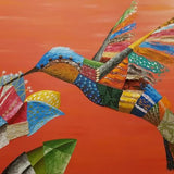 Canvas El colibrí y la flor