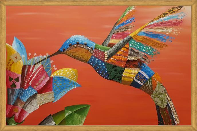 Cuadro El colibrí y la flor