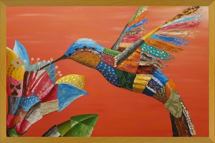 Cuadro El colibrí y la flor