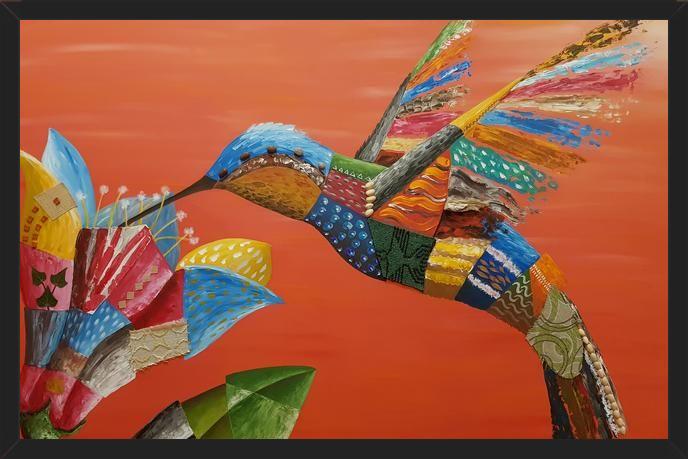 Cuadro El colibrí y la flor