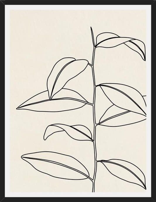 Cuadro Leaves In Line