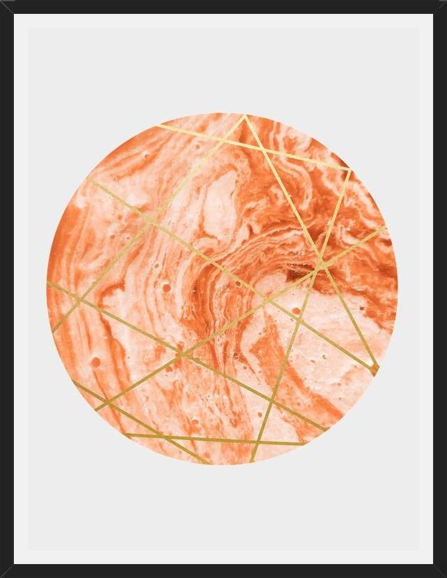 Cuadro Peach Sphere