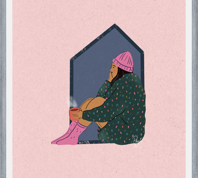Cuadro Mujer en casa