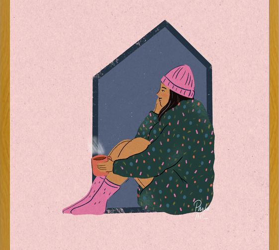 Cuadro Mujer en casa