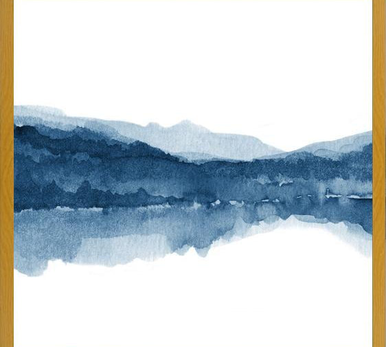 Cuadro Navy blue watercolor landscape