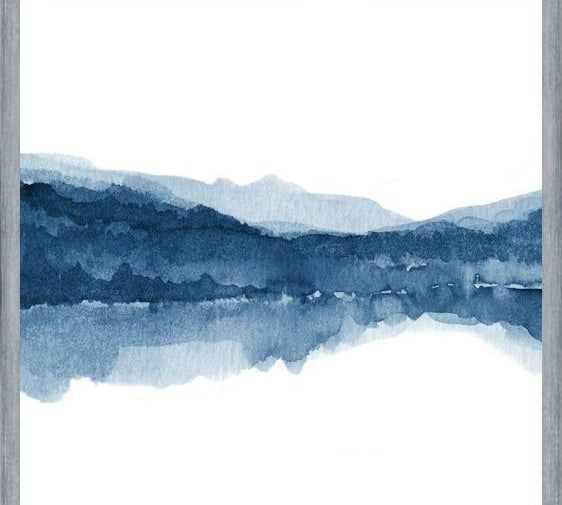 Cuadro Navy blue watercolor landscape