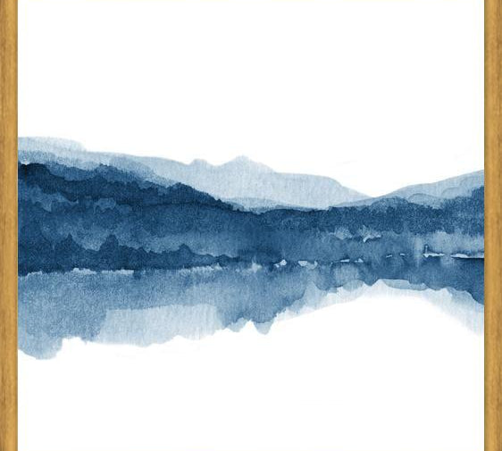 Cuadro Navy blue watercolor landscape