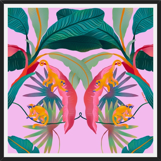 Cuadro Tropical Rosa