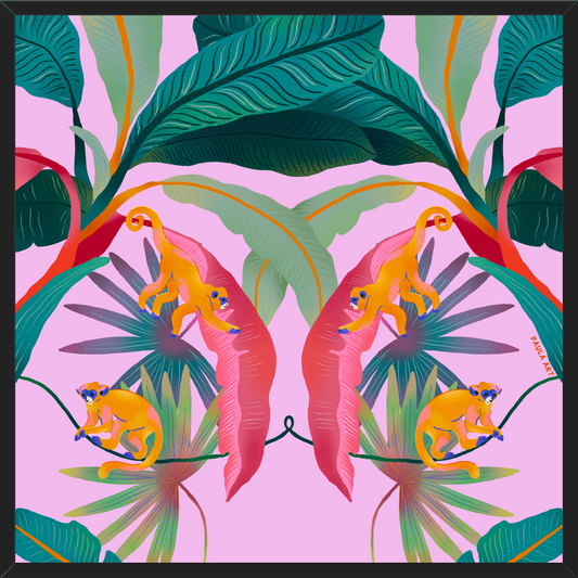Cuadro Tropical Rosa