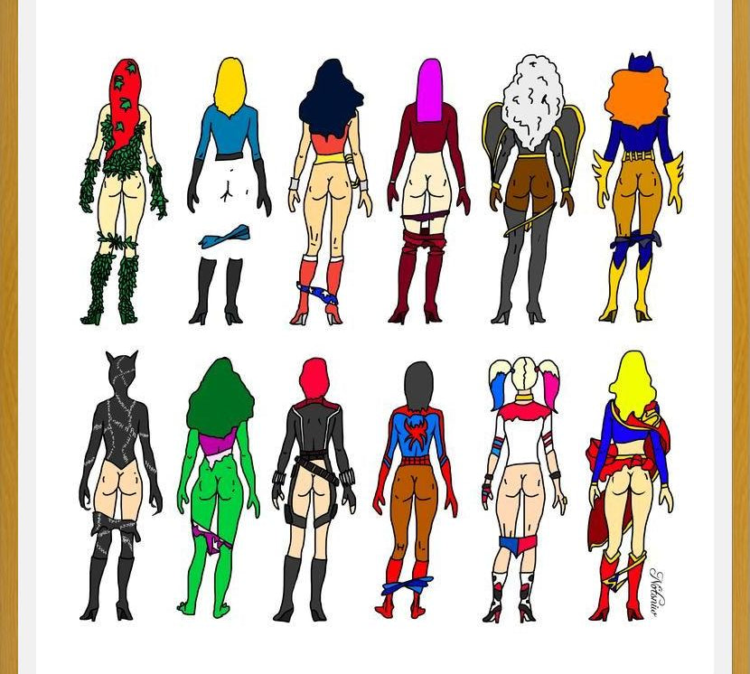 Cuadro Superheroine Butts