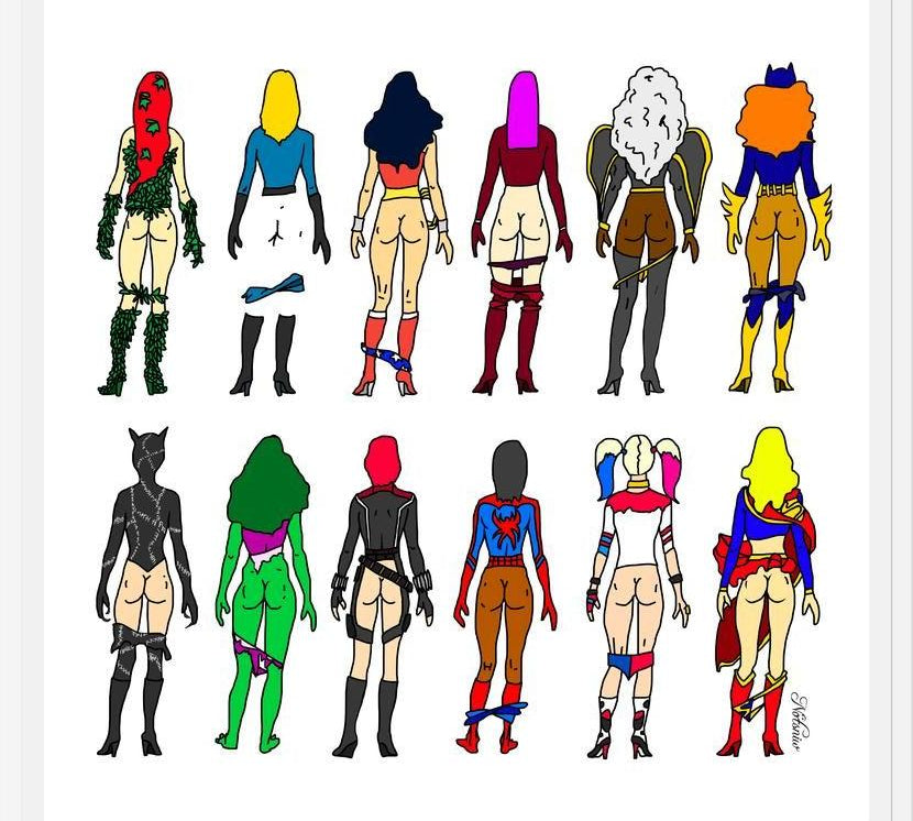 Cuadro Superheroine Butts