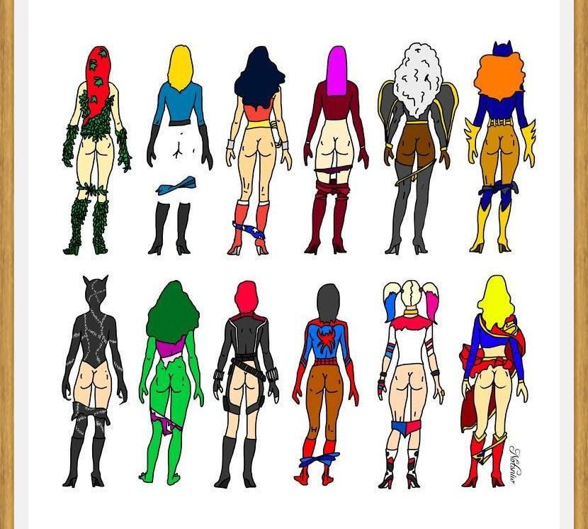 Cuadro Superheroine Butts