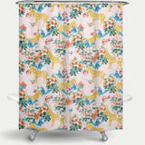 Cortina de Baño Floral and Zebras