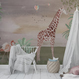 Papel Mural Atardecer con Animales