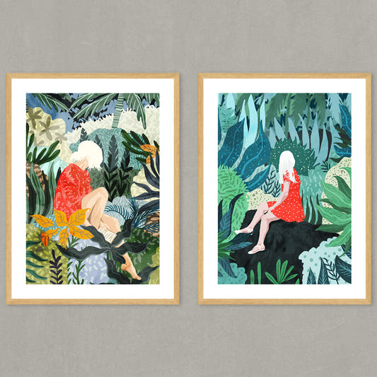 Set de Cuadros Natural The Distracted and the forest gaze