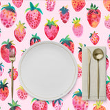Mantel de Hule Sweet Fruit Strawberries Pink