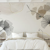 Papel Mural Watercolor Ginkgo Warm