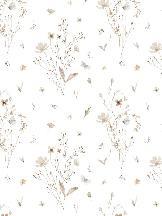 Papel Mural Floral Natural