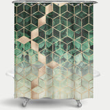 Cortina de Baño Leaves and Cubes
