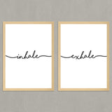 Set de Cuadro Inhale Exhale Natural