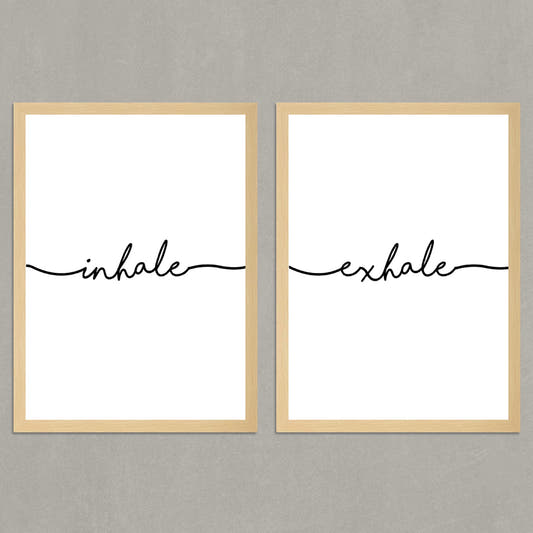 Set de Cuadro Inhale Exhale Natural