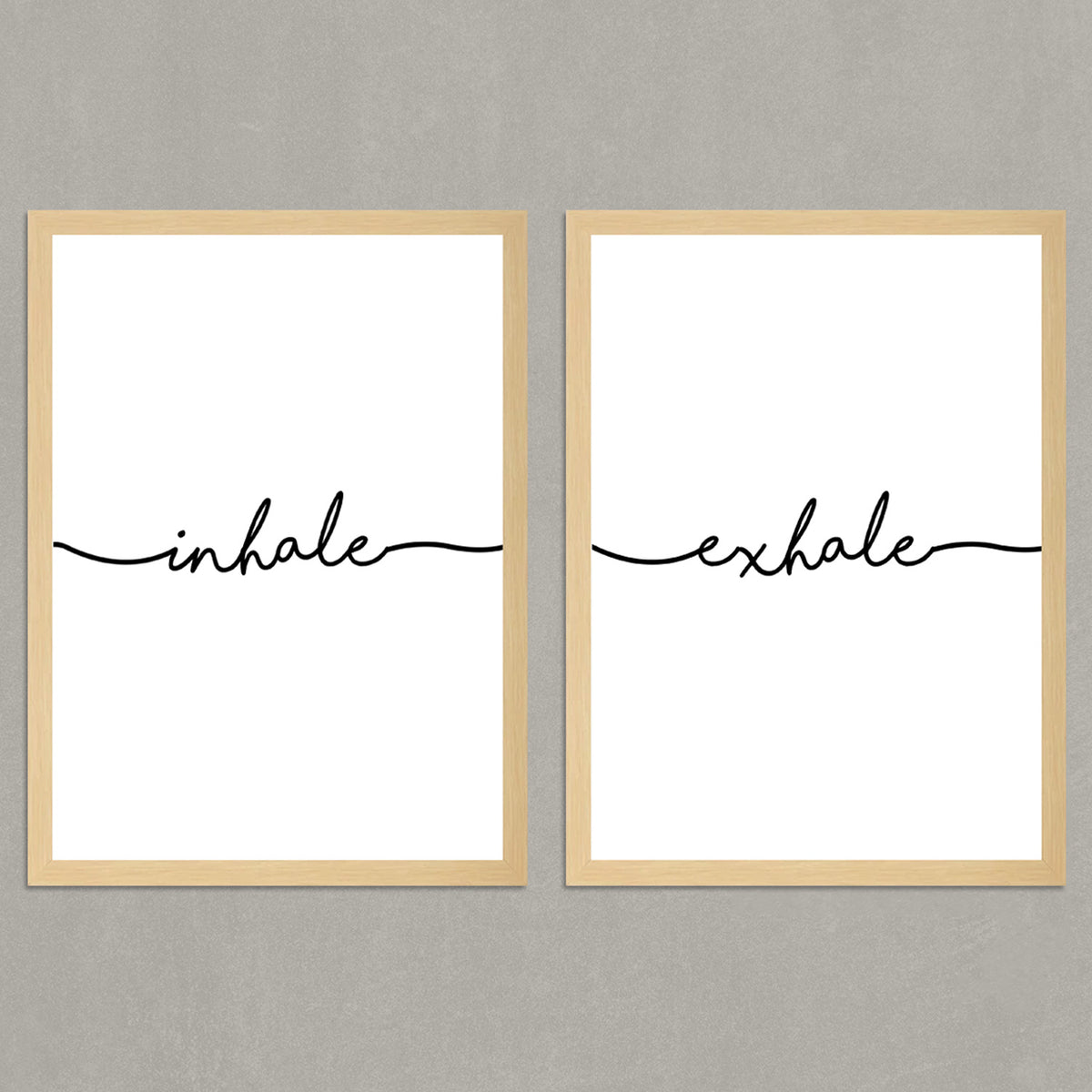 Set de Cuadro Inhale Exhale Natural