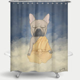 Cortina de Baño Frenchie meditation